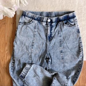 Wild Fable Acid Wash Denim Joggers Size Medium